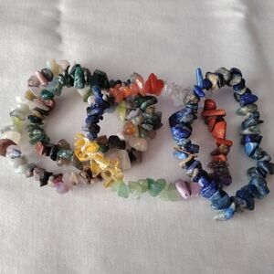Gemstone Chip Stretch Bracelets